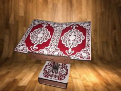 Laser Cut Decorative Quran Stand Rehal Free Vector