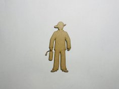 Laser Cut Fireman Wood Cutout Shape Free Vector