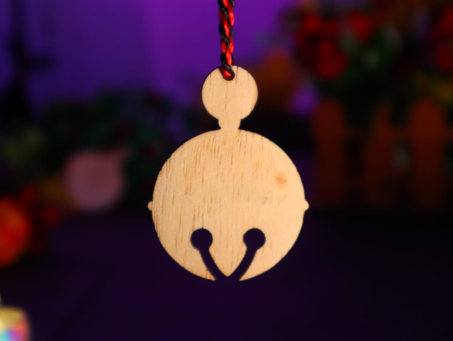 Laser Cut Jingle Bell Ornament Wood Blank Shape Bell Cutout Free Vector