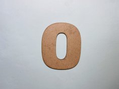 Laser Cut Wood Number 0 Cutout Number Zero Shape Free Vector