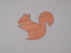 Laser Cut Squirrel Wood Cutout Shape Free Vector