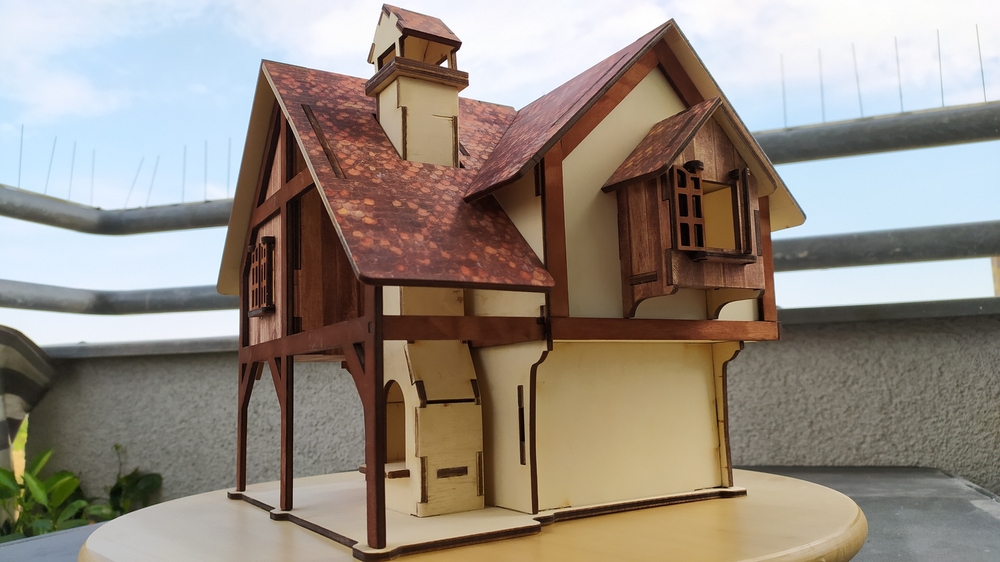Laser Cut Forge House Plywood 4mm Free Vector