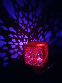 Laser Cut Cube Heart Night Light DXF File