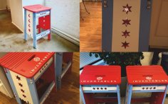 Chicago-styled Stool Laser Cut CNC Router Plans Free Vector