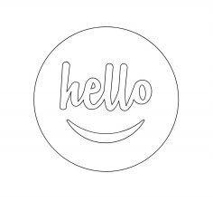 Hello Greetings Emoji DXF File