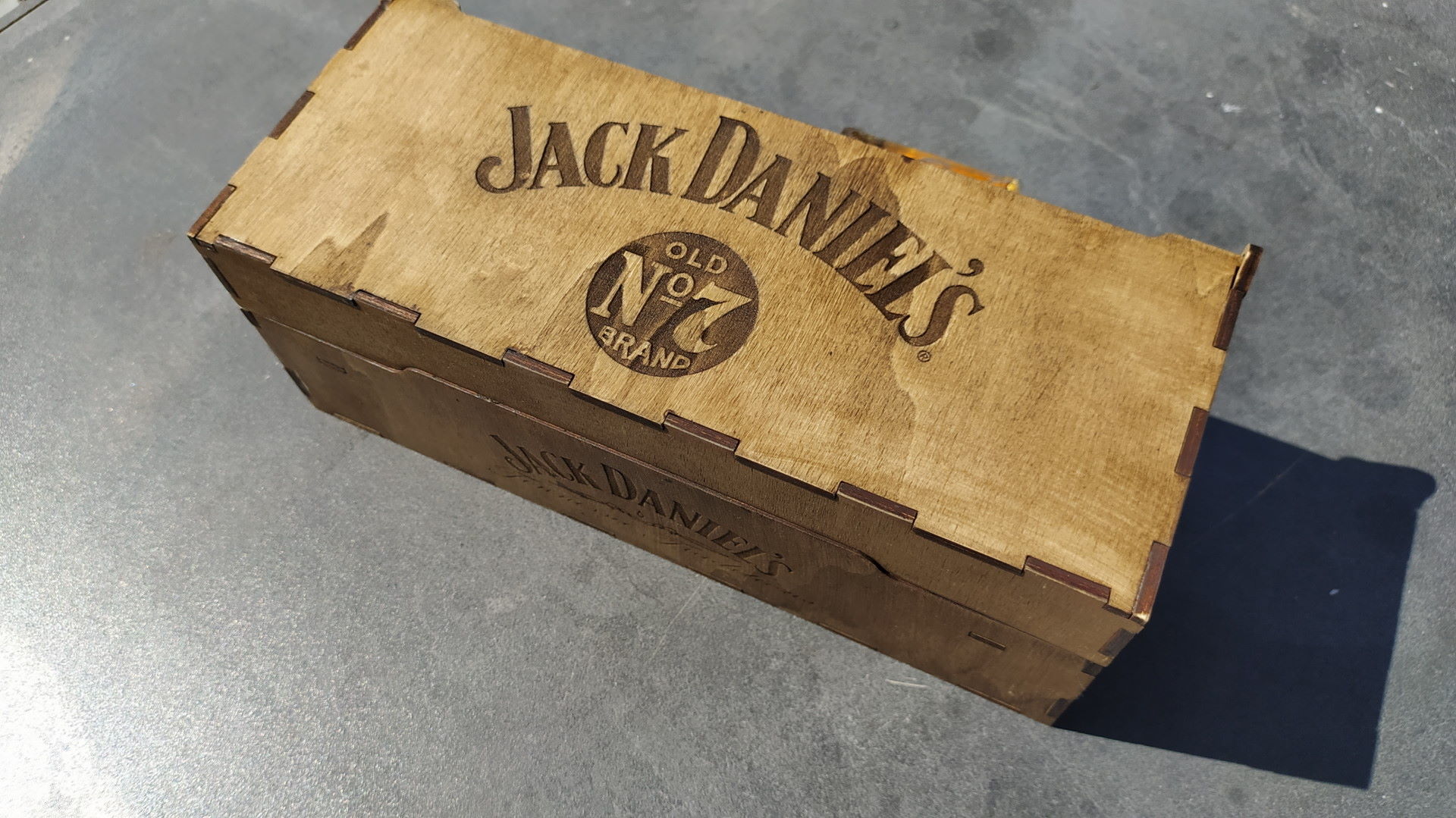 Laser Cut Jack Daniels Whiskey Bottle Holder Free Vector