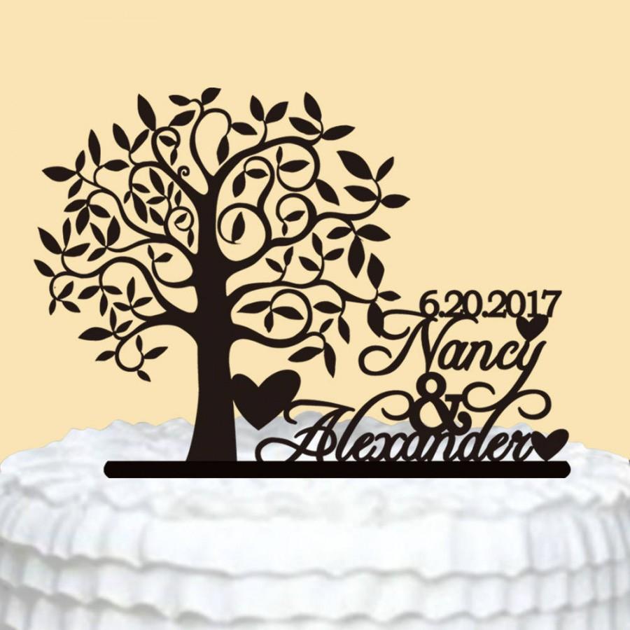 Download Laser Cut Personalized Wedding Cake Topper Free Vector cdr ...