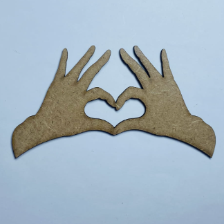 Laser Cut Wooden Heart Hands Cutout Free Vector