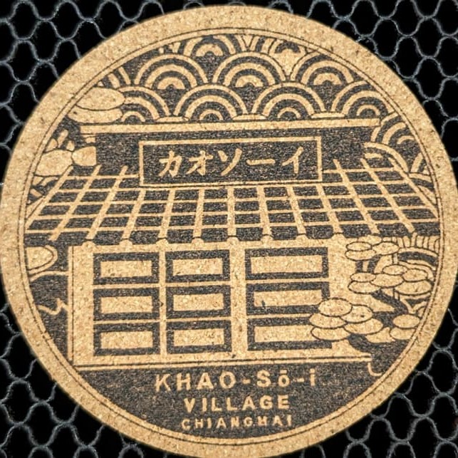 Laser Cut Thailand Manhole Cover Coaster SVG File