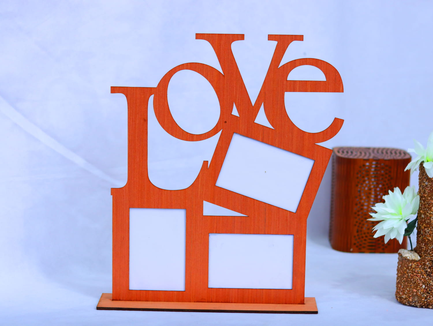 Laser Cut Love Picture Frame Free Vector