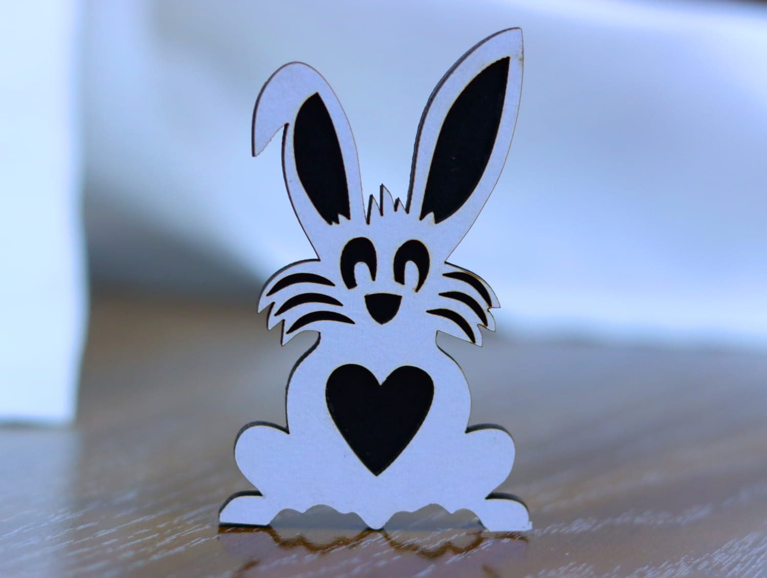 Laser Cut Easter Bunny Decor Free Vector