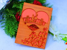 Laser Cut Marriage Proposal Valentine’s Day Gift Card Free Vector