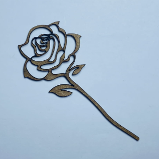 Laser Cut Rose Cutout Unfinished Wooden Shape Free Vector