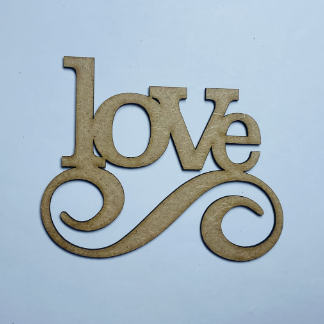 Laser Cut Love Wood Cutout Unfinished Wood Craft Blank Free Vector