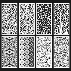 Decorative Panel Design Patterns For Laser Cutting CNC Free Vector