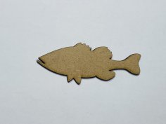 Laser Cut Bass Fish Wood Cutout Shape Blank Free Vector