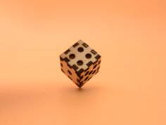 Laser Cut Wooden Dice SVG File