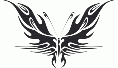 Tribal Butterfly Vector Art 44 DXF File