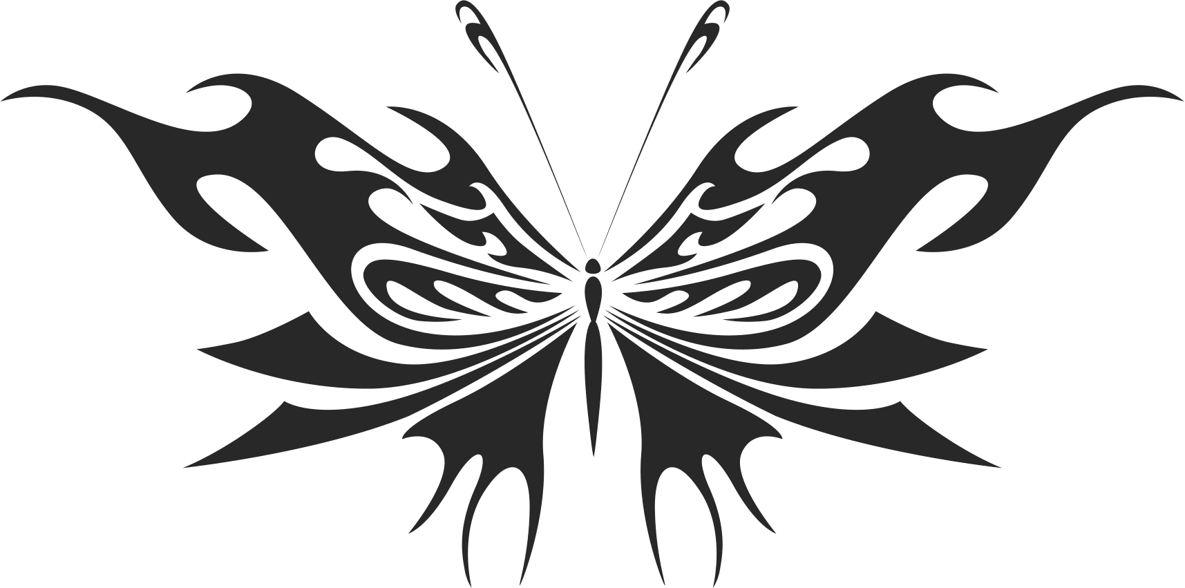 Download Tribal Butterfly Vector Art 14 Dxf File Free Download 3axis Co