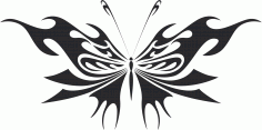 Tribal Butterfly Vector Art 14 DXF File