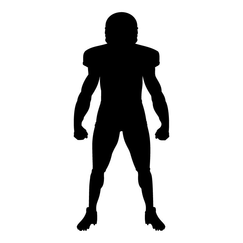 Football Player Standing Clipart