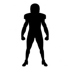 American Football Player Standing dxf File
