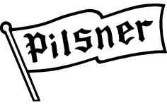 Pilsner Flag dxf File