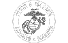 Once A Marine Always A Marine dxf File