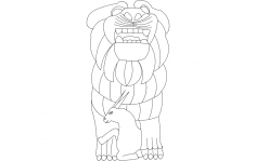 Palmyra Lion of al-Lat dxf File