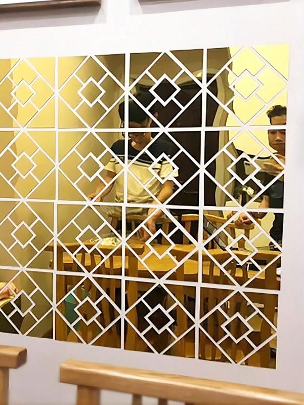 Laser Cut Acrylic Mirror Wall Decor Free Vector Download - 3axis.co - 3D model önizlemesi