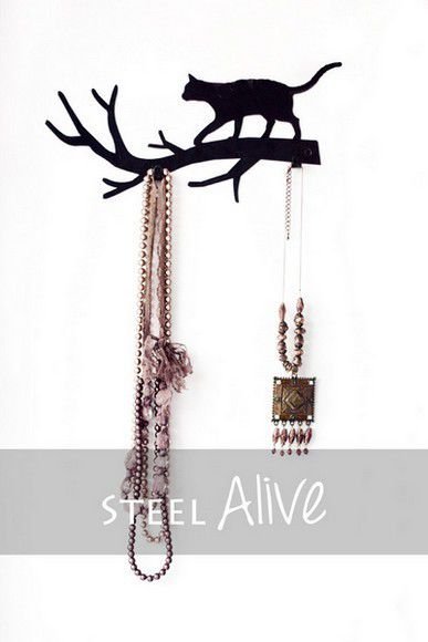 Laser Cut Cat Jewelry Holder Free Vector Download - 3axis.co - 3D model önizlemesi