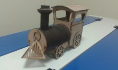 Laser-Cut Locomotive Wooden Toy DXF File