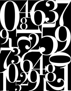 Abstract Number Wall Art Free Vector