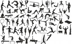 Sports Silhouettes Vector Set Free Vector