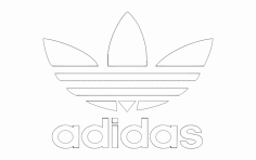 Adidas Logo dxf File