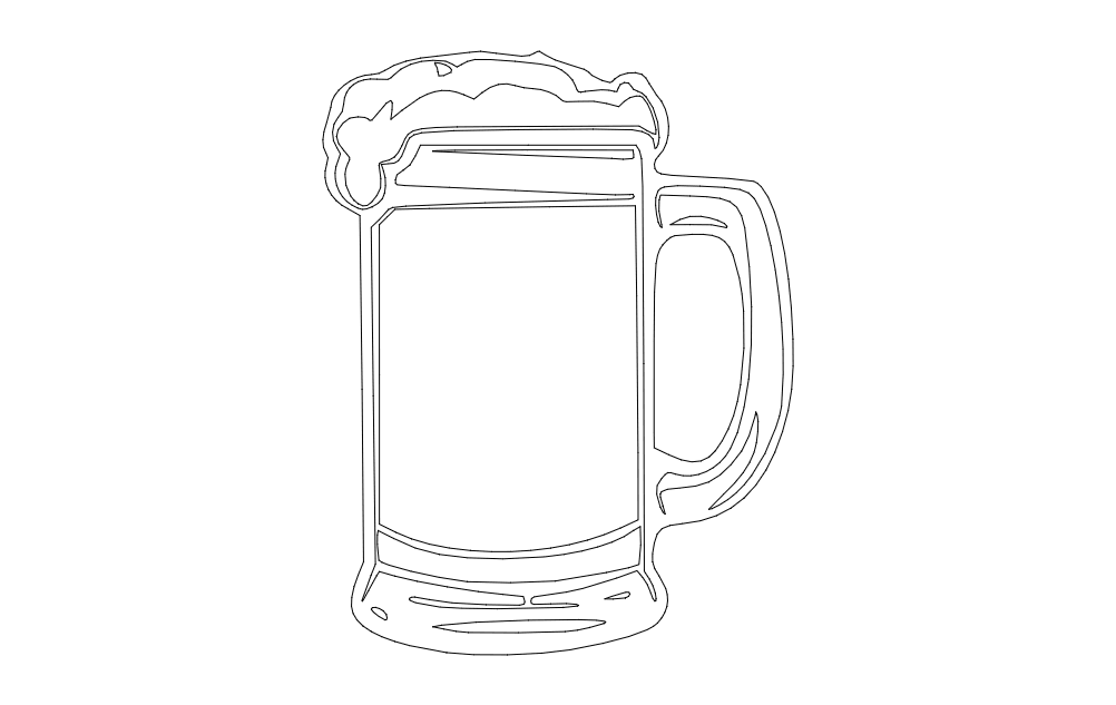 Beer Mug dxf File Free Download - 3axis.co