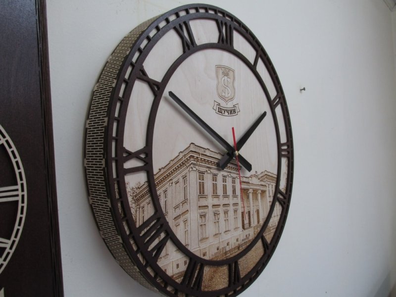 Laser Cut Roman Numeral Wood Wall Clock Free Vector Download - 3axis.co - 3D model önizlemesi