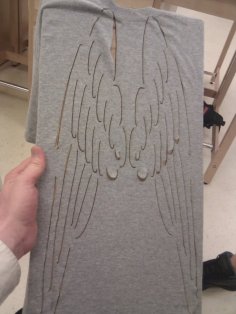 Laser Cut Shirt Angel Wing SVG File