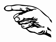 Hand With Pointing Finger 2 dxf File