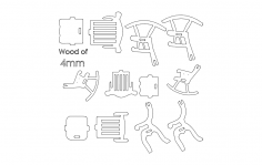 Chairs 3d dxf File