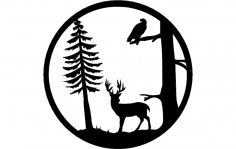 Deer Tree dxf File