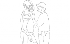 Cowher And Ben Lineart dxf File