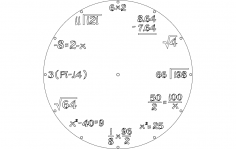 Clock Math dxf File