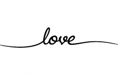 Love Word dxf File