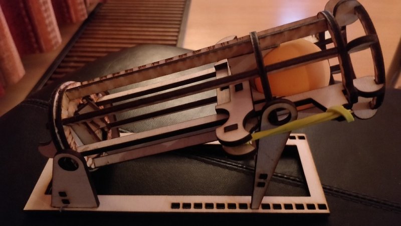 Laser Cut Ping Pong Cannon SVG File Free Download - 3axis.co - 3D model önizlemesi