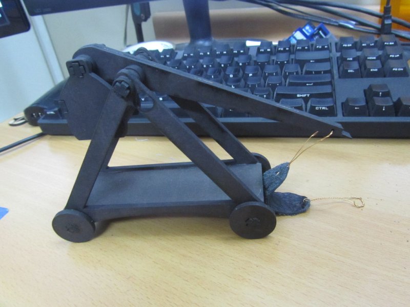 Laser Cut Trebuchet 3D Puzzle SVG File Free Download - 3axis.co - 3D model önizlemesi