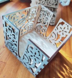 Laser Cut Decorative Napkin Holder DXF File