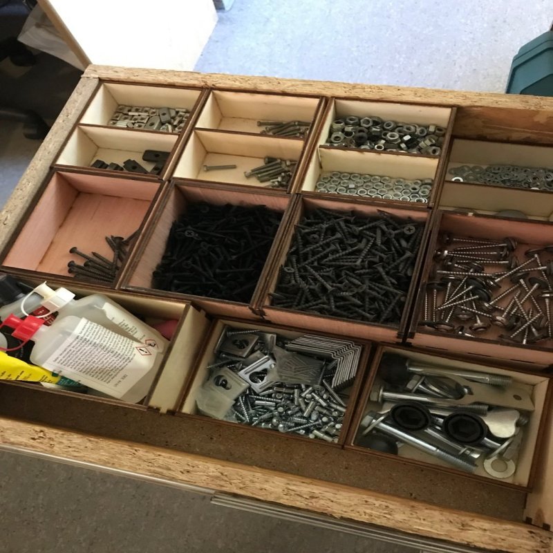 Laser Cut Toolbox ( for Screws ) Free Vector Download - 3axis.co - 3D model önizlemesi