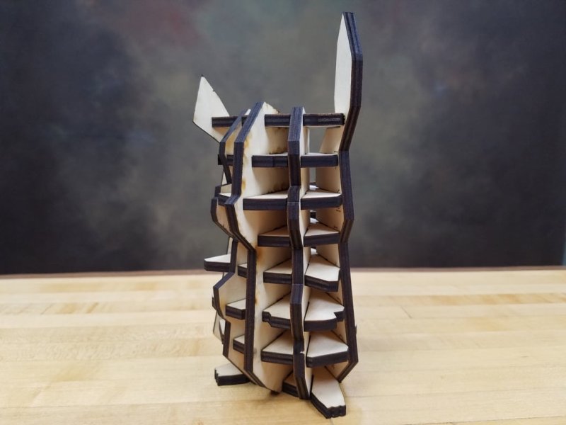 Laser Cut Pikachu Puzzle Free Vector Download - 3axis.co - 3D model önizlemesi