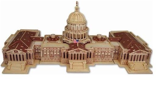 Laser Cut United States Capitol Building Free Vector Download - 3axis.co - 3D model önizlemesi